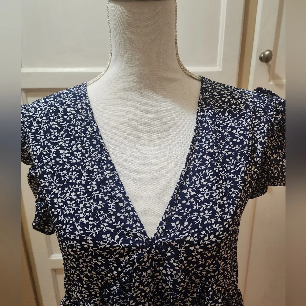 RANLEGE Women's Ditsy Floral Tunic Dress NWOT - Picture 4 of 13